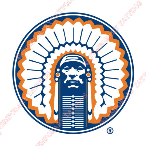 Illinois Fighting Illini Customize Temporary Tattoos Stickers NO.4604